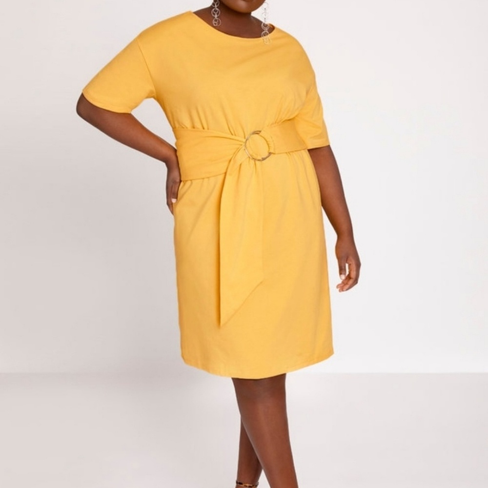 Yellow Eloquii T-Shirt Dress